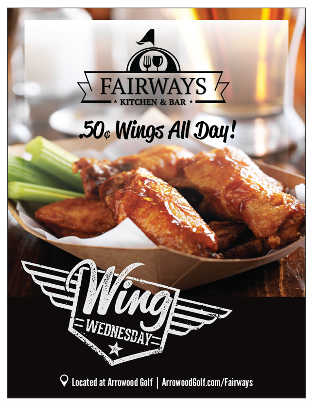 GolfArrowood's tweet photo. Wedensday Wings $.50 All Day! https://t.co/wNikA1ldXP