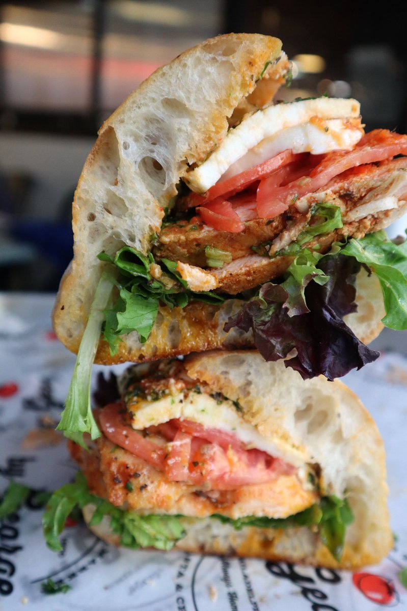 ByGeorgePA's tweet photo. The secret weapon on this sandwich has got to be the Roasted Pepper Pesto! Or, maybe it’s the Basil Pesto. Have you ever had a sandwich with TWO types of pesto?!
#loveRTM #bygeorge #alwayshomemade #eater #eaterphilly #phillyeats #lunchinphillyanyone https://t.co/tIptFwst2D