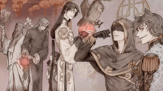 春節に全然間に合いませんでしたが、少しだけお祝いさせてください
#identityVイラスト 
#第五人格イラスト 