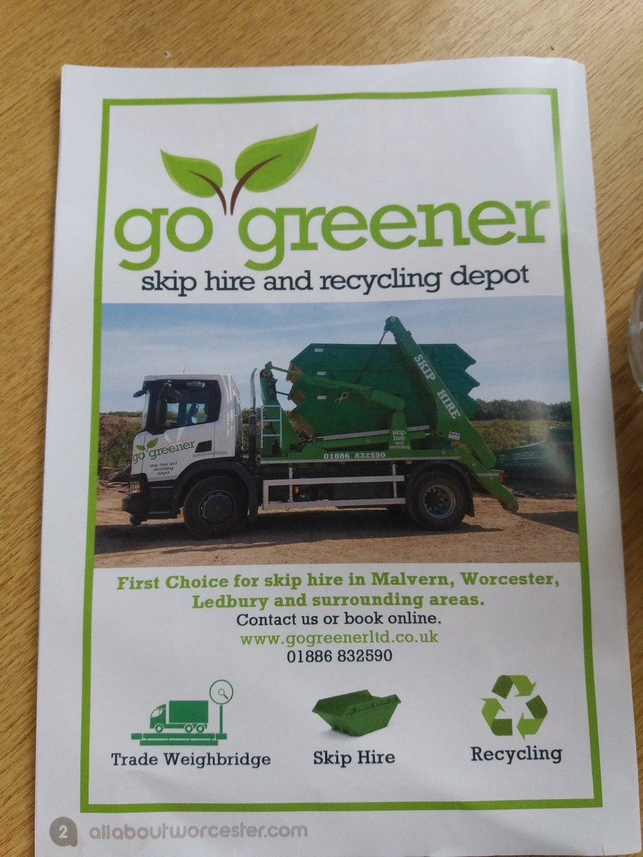 greener_go's tweet photo. It's that time again! Check us out in this months @allaboutmalvern #WorcestershireHour  #local #skiphire https://t.co/NUNtzXwFYW