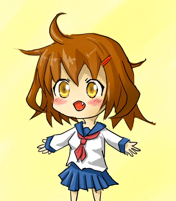 #画力ビフォーアフター
せっかくなので同キャラ比較。雷ちゃん。
2014→2019 