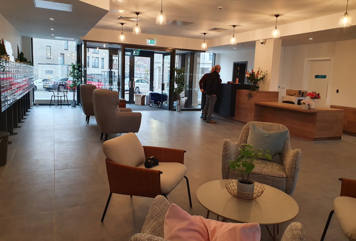 JDMContractsLtd's tweet photo. JDM Contracts are just finishing off another building in the @MCRLifeUK development! Follow the link to our website to read more about it. 
https://t.co/Qz0LH35W6R

#Accommodation  #woodworking #finishes #BizHour #NorthWestHour https://t.co/1ttajFmrMD