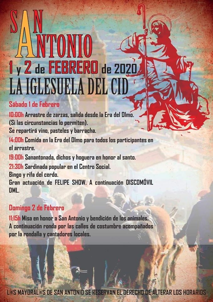 IglesuelaCid's tweet photo. 🔥🔥 La Iglesuela del Cid celebra San Antonio este fin de semana
https://t.co/4lM8Qxeo7P
#SanAntonio #Iglesuela #1y2deFebrero #Maestrazgo https://t.co/ZYUNpnyT7O