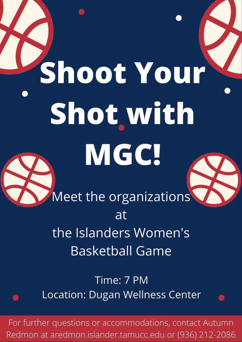 Hello Islanders!!! Come meet the organizations of MGC and enjoy a basketball game!!!!! Hope to see you there!