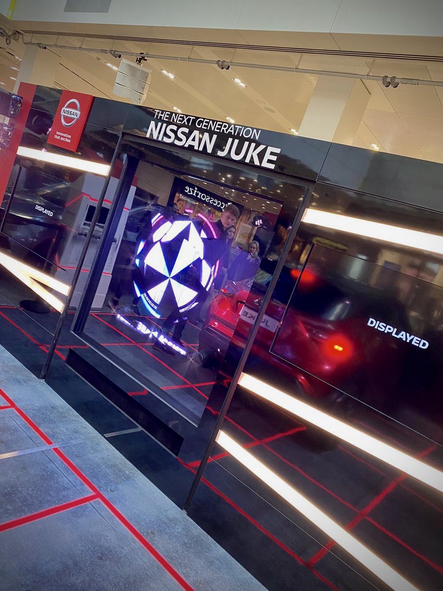 Fusion2K_Events's tweet photo. Proud launch of our @NissanUK National All-New Nissan Juke Roadshow this week @westfieldstrat. A lot of hard work by our teams and partners, #Juke #Micra and #Qashqai all looking fab, interactive content + holographic display. #eventprofs https://t.co/vffA0PxkzL