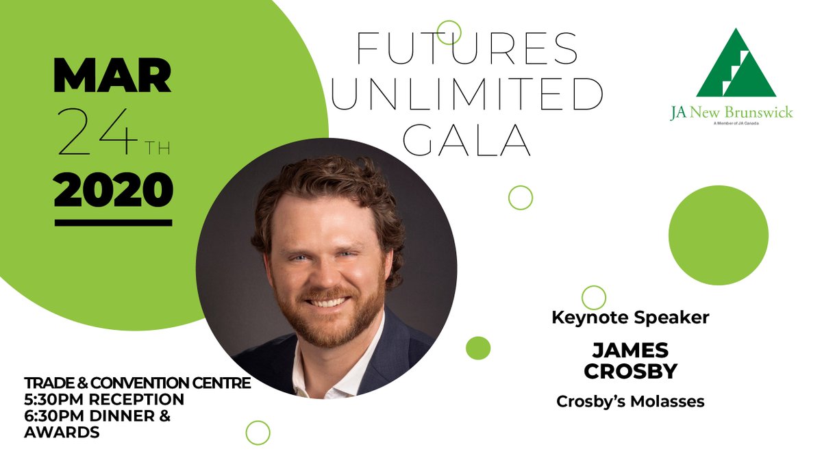 JA_NB's tweet image. 🎟 Tickets ON SALE NOW! 🎟 Join Junior Achievement in Saint John as we celebrate our young entrepreneurs in The Company Program! 🎉 We are excited to have James Crosby of @CrosbysMolasses as our Keynote Speaker this year! Email for tickets: connie@janewbrunswick.ca! #WeAreJANB