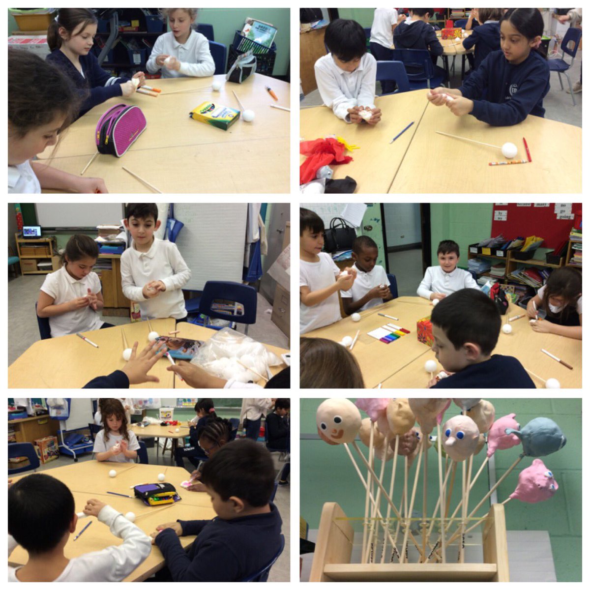 Classes 2A and LC1 began working on their puppets for a class project in conjunction with Une école montréalaise pour tous.  The finished projects will be on display at MAC (Montreal Museum of Contemporary Art) in the month of May for all to see.