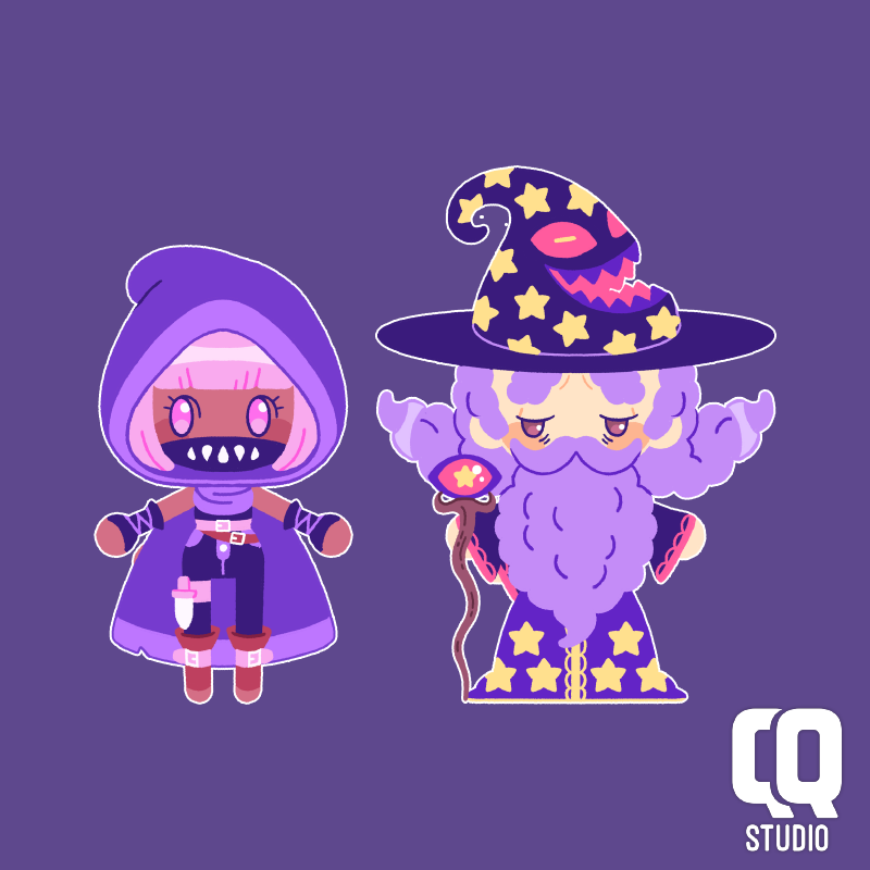 QQualityStudio's tweet photo. Some more concept of characters, liking this style a lot more, should give us more to work with for animation (also some strong hat game) #indiedev #gamedev #conceptart #characterdesign #fancyhat https://t.co/YFe6jAPQEL