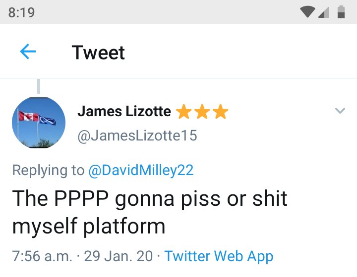 DavidMilley22's tweet image. People like @JamesLizotte15 make childish accusations and insults. 

Harasses my account, then blocks me!

Is this the @CPC_HQ base today?

What a Joke!
#PPCMMXX #PPC #PPC2020