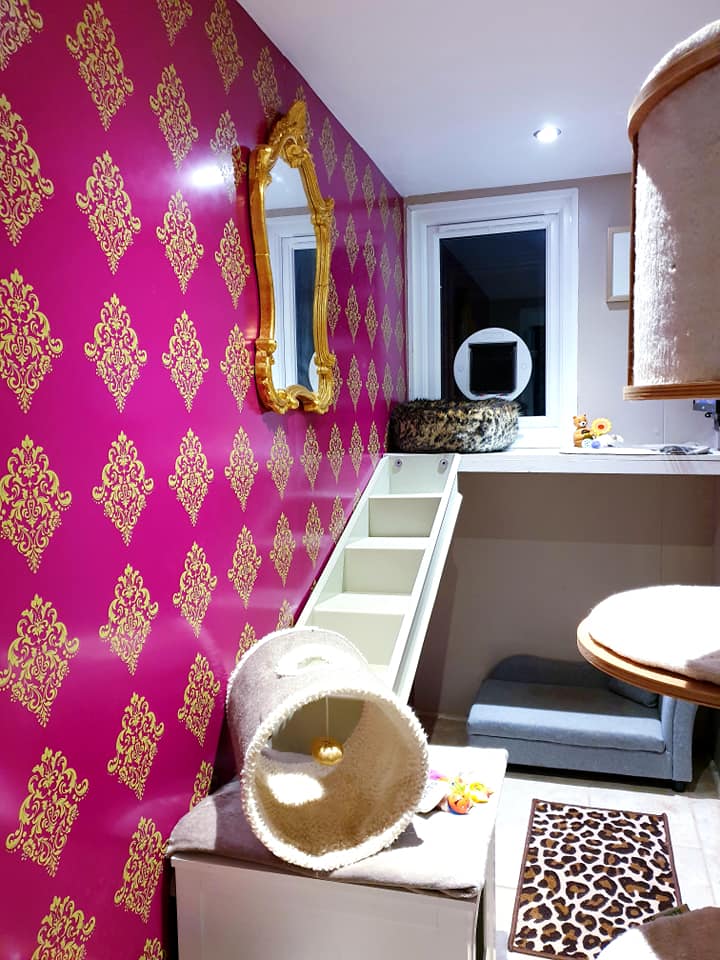 Approached by a UK Pet Boarding Franchise to design a range of bespoke printed hygienic wall cladding that replicated the look of 'luxury wallpaper'. Here is the end result - a great looking installation.  #cladding #Construction bit.ly/33Hk0ge