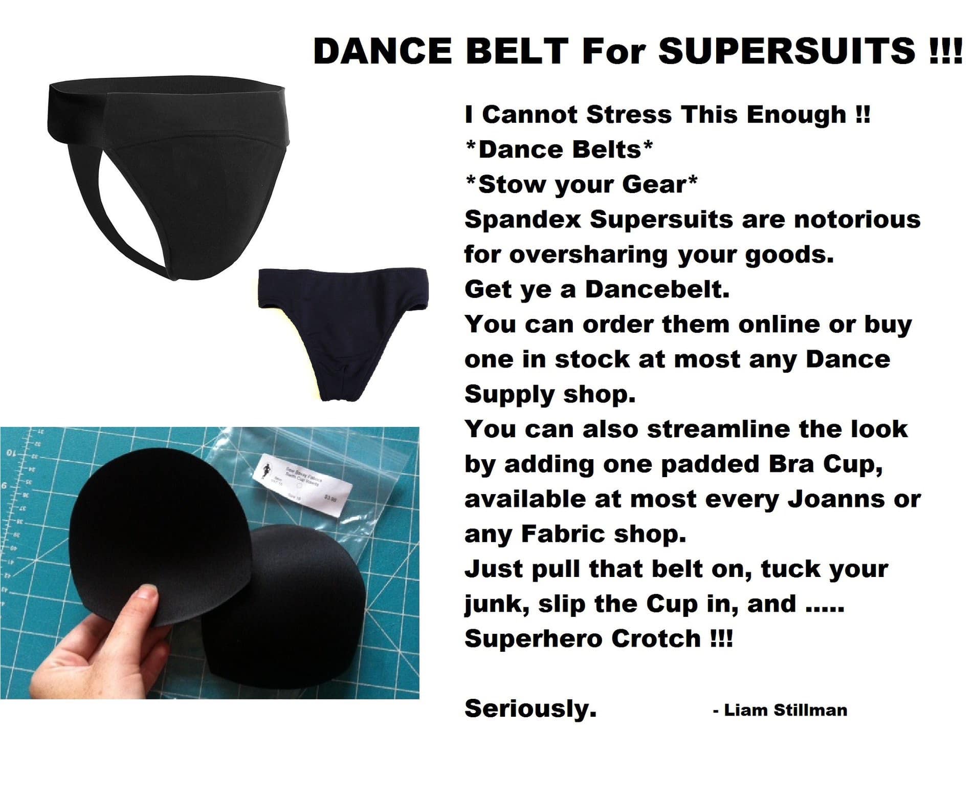 Spider-Menace on X: A little PSA for the con cosplayers. Dance Belt. Wear  one! And before you ask where to get one, literally type in Dance Belt on  . Done! #Dancebelt #Coveritup #