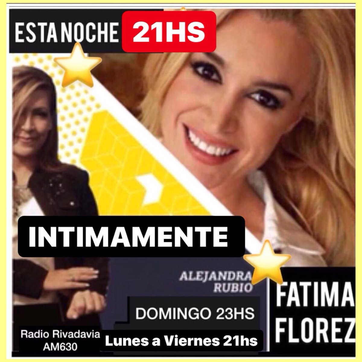 ALERUBIO_'s tweet photo. ⭐️🌹#FelizMiércoles 🌹⭐️
🤗❤️ #IMPERDIBLE HOY 21HS #INTIMAMENTE  @Intimamente630 con  la querida  @fatimaflorez #ComoNuncaLoEscuchaste por @Rivadavia630 ➡️ https://t.co/uKBCL3DRwY
.
.
.
@FatimaFlorezFan @fatimaflorezok 
#intimamenteconalerubio #intimamente #alerubio https://t.co/NOW99oRvg6