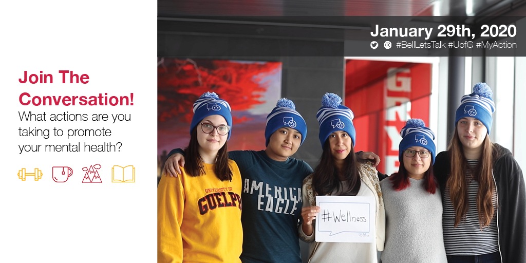 UofGResearch's tweet photo. Today and every day, let's talk openly about #mentalhealth. Together, we can help raise awareness and reduce #stigma. 
 
#BellLetsTalk https://t.co/OY91HQDbpM