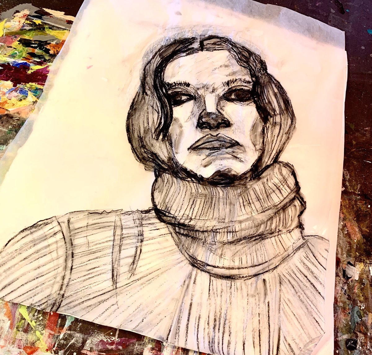 brossard_gaby's tweet photo. This was on my table last night. #unleashyourcreativebeast #contemporaryart #canadianart #canadianartist #kunst #arttoronto #myartprocess #portrait #contemporarypainter #artistatwork #artstudio #abstractface #abssraktemalerei #abstraktkunst #mixedmediaart #mystyle #myway https://t.co/nKx9Mk17fy