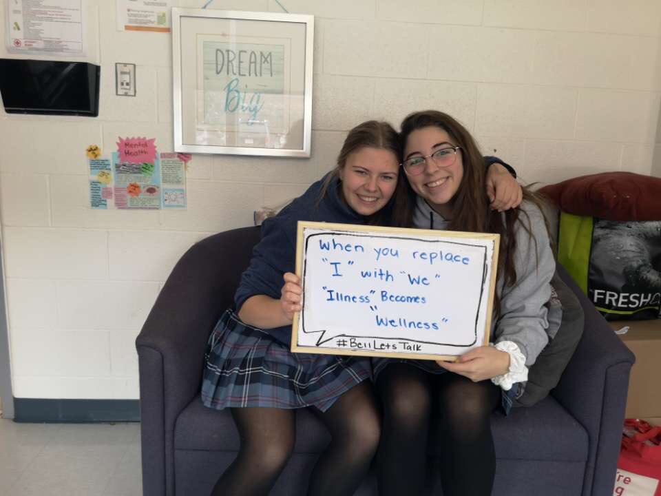 SPCSSFalcons's tweet photo. Good morning Falcons! Today is Bell Let’s Talk Day!! The school is full of students &amp; staff who are always available to listen!! Today, 5¢ is donated to Canadian mental health initiatives for every #bellletstalk hashtag used!! Join the conversation and help end the stigma!!💙💙 https://t.co/Vc8iis9hzn