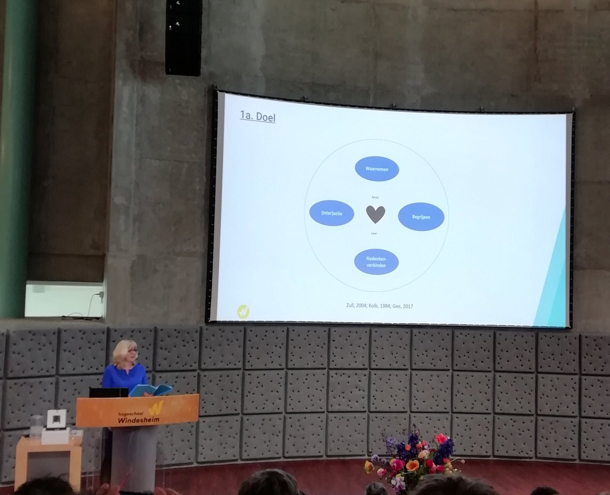 "I care and I focus. Voor betekenisvol en duurzaam leren moet steeds deze leercyclus worden doorlopen." <a href="/osoanneke/">dr. Anneke Smits</a> tijdens haar lectorale rede Onderwijsinnovatie en ICT bij <a href="/Windesheiminfo/">Hogeschool Windesheim (inactief)</a>