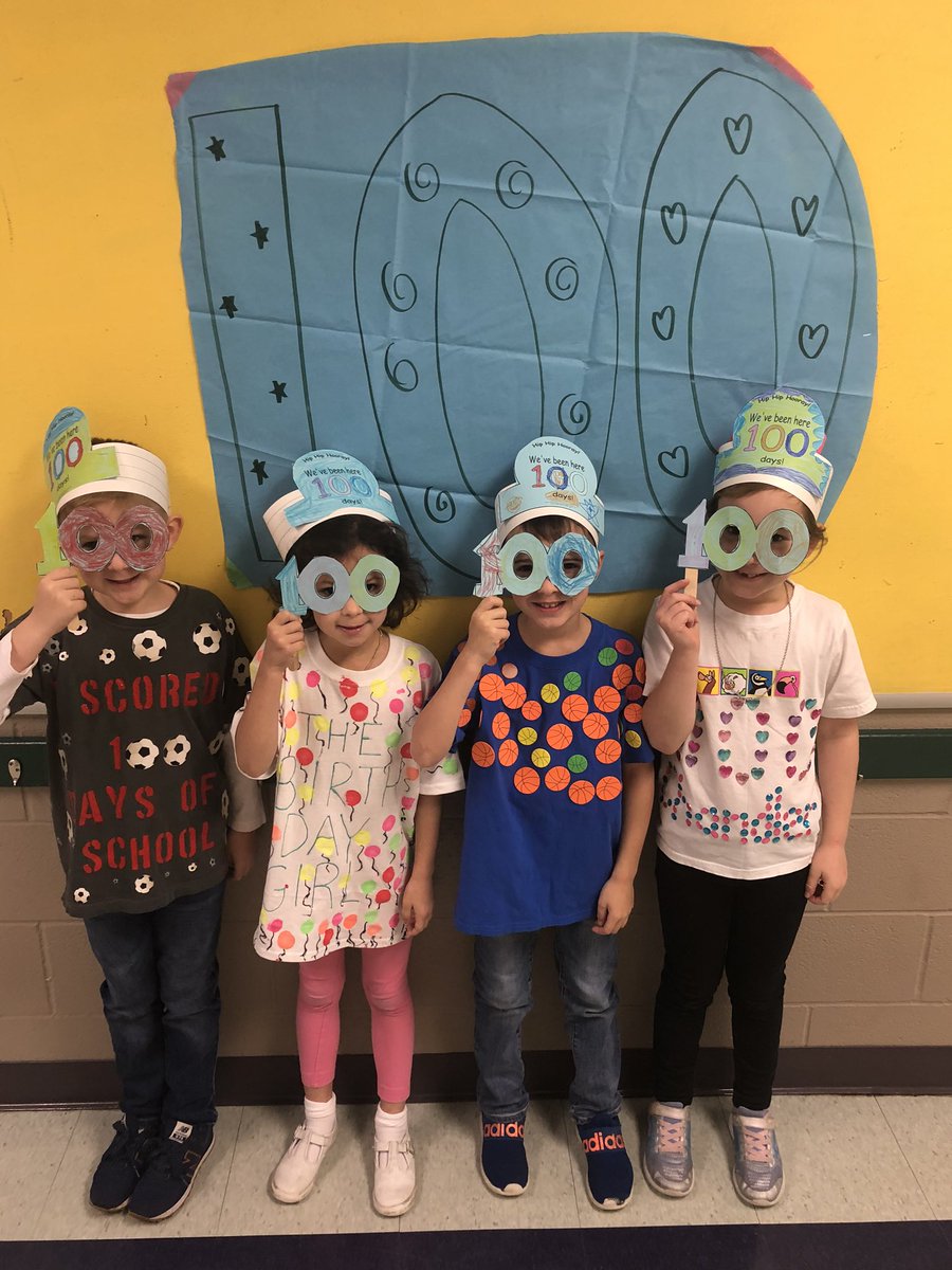 kinardmde's tweet photo. Hip Hip Hooray, it’s the 100th day! 💯 #100daysbrighter #Kindergarten #SBISD100 @MDEsbisd @SBISD https://t.co/zdNPgMjQQB