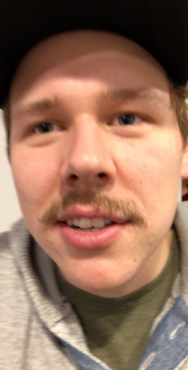 KingK0ngCarey's tweet photo. eh @scottrobbins22 i think we should #BellLetsTalk about that mustache #Vroom https://t.co/sfBrx7gdvU