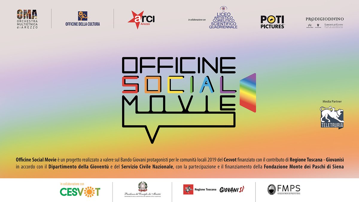 📢🔴Partecipa al #concorso "Officine Social Movie" per opere cinematografiche, dedicate alla diffusione di contenuti che promuovano i valori della #solidarietà.
🔴Qui tutte le info: officinesocialmovie.com/index.php
<a href="/giovanisi/">giovanisi</a>