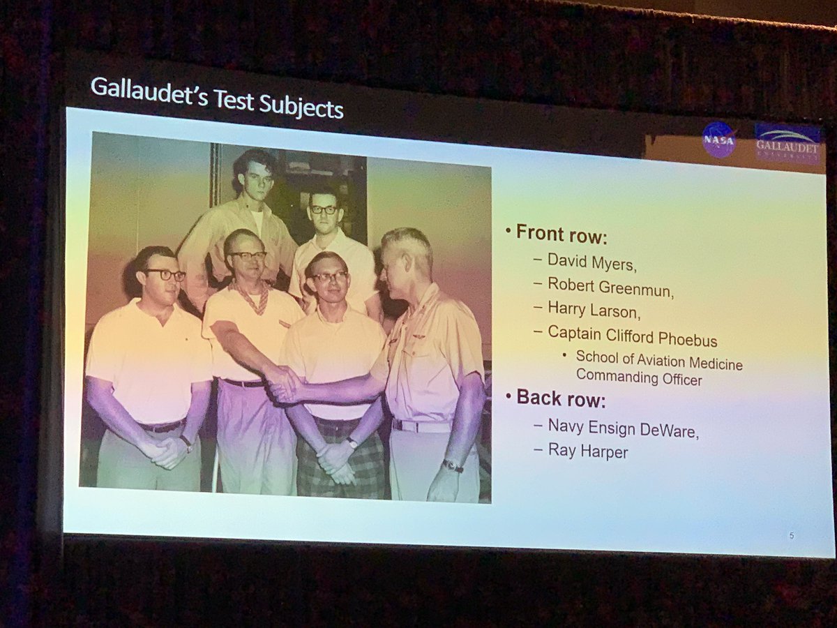 georgemias's tweet photo. Excellent session at the #HRPIWS20: "The Deaf Right Stuff":
@GallaudetU wonderful background and live interviews with Harry Larson and David Myers on the tremendous contributions of the " Gallaudet 11 " test subjects in the space program
#NASA #HRPiws20 #TRISHFORCE @NASA https://t.co/ygpXEv0afU