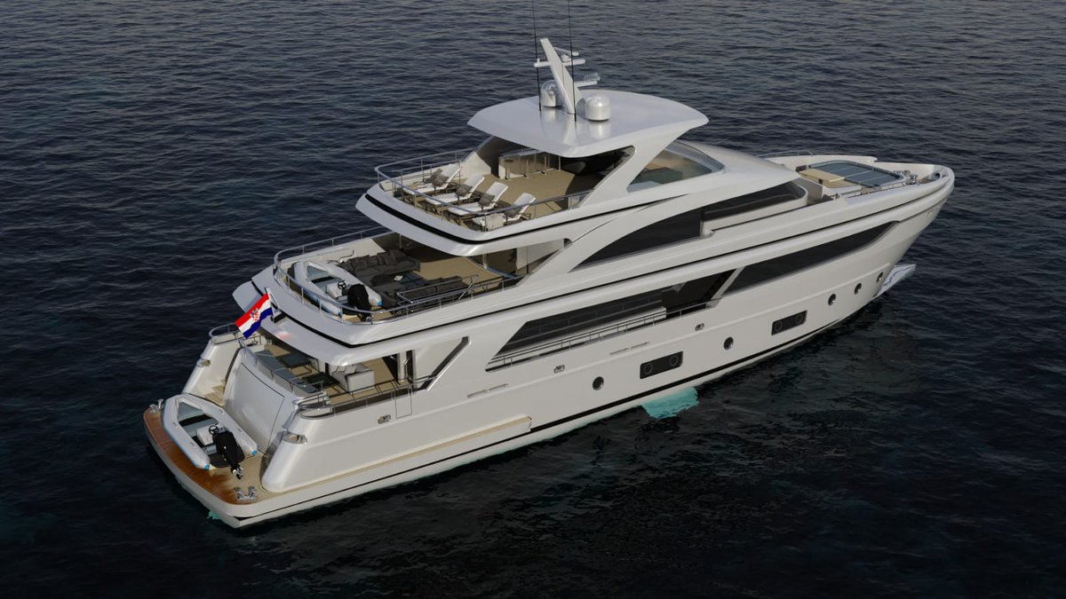 yachtlifetravel's tweet photo. M/Y DOMENIKA  Türk üretici Ses Yachts ( @sesyachts ) Tersanesi'nde yapım aşamasında. 37 metrelik  lüks motoryatın, 2021 yılında teslim edilmesi planlanıyor. https://t.co/nDDZ9vuHYz