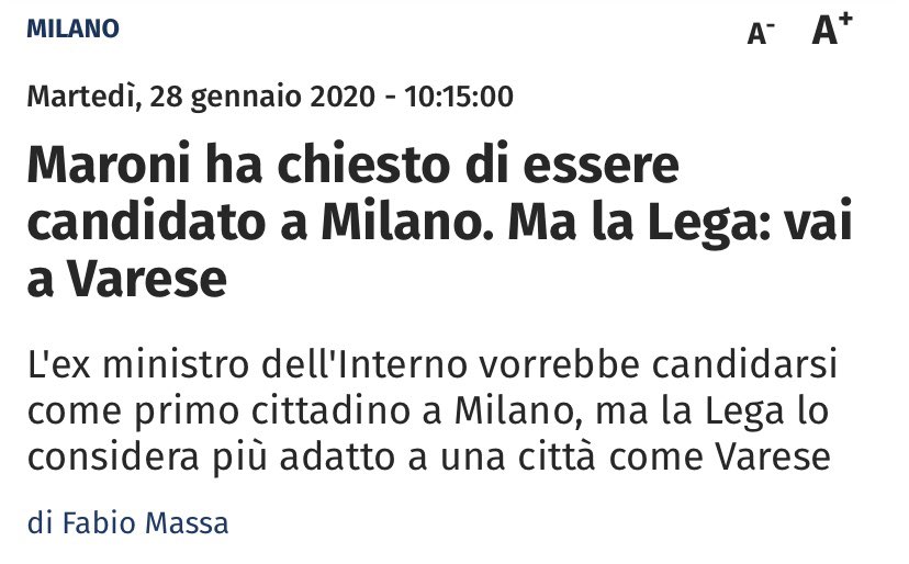 Roberto Maroni Fake News Mai Chiesto Niente Del Genere Non Mi Interessa Proprio Affaritaliani Vitanuova