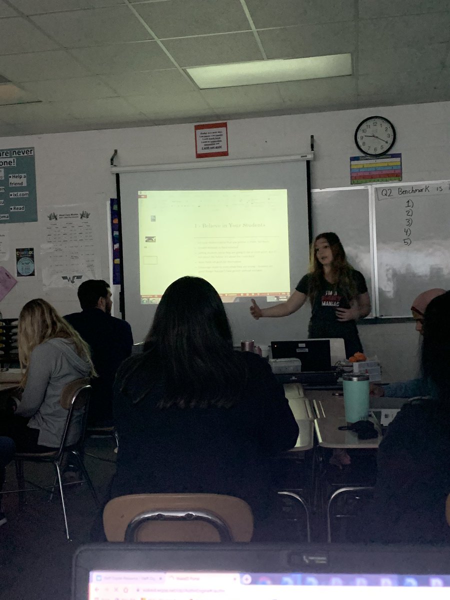 westcaryimps's tweet photo. Love when our teacher leaders step up to lead PD.  Ms. Hartman leads PD on “Building Relationships with Students” while tying in P2 #growthvsfixedmindset #positivityproject #relationshipsmatter https://t.co/E2Ji6O4F7h