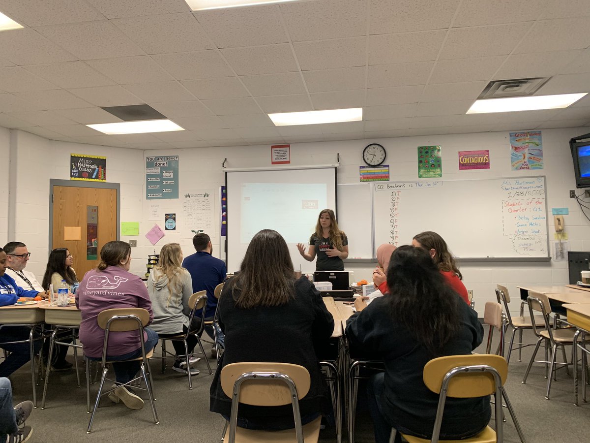 westcaryimps's tweet photo. Love when our teacher leaders step up to lead PD.  Ms. Hartman leads PD on “Building Relationships with Students” while tying in P2 #growthvsfixedmindset #positivityproject #relationshipsmatter https://t.co/E2Ji6O4F7h