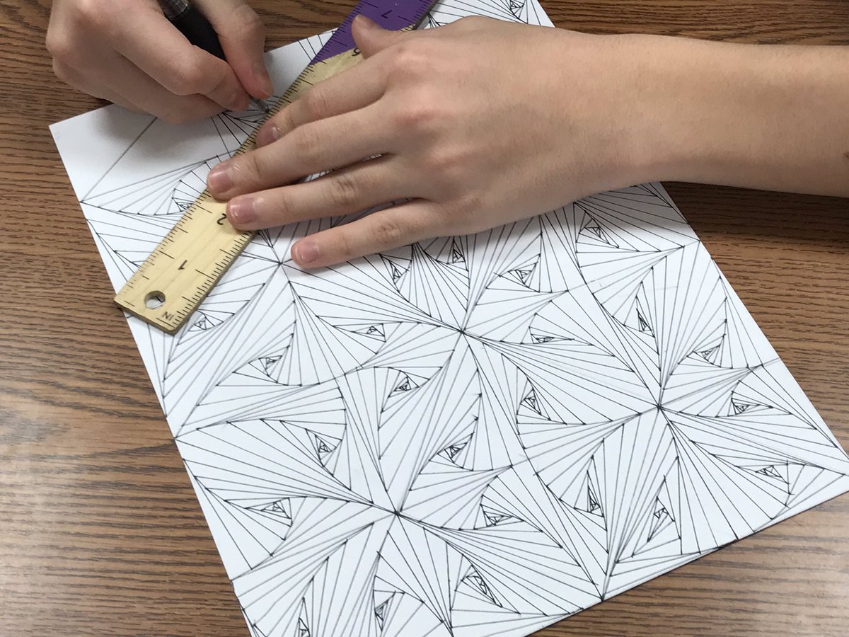 nomsdillard's tweet photo. We’ve all been fascinated by the optical illusion drawings that Jackson has been creating during Passion Project time! #proudtobeamustang https://t.co/OOauVYnw68
