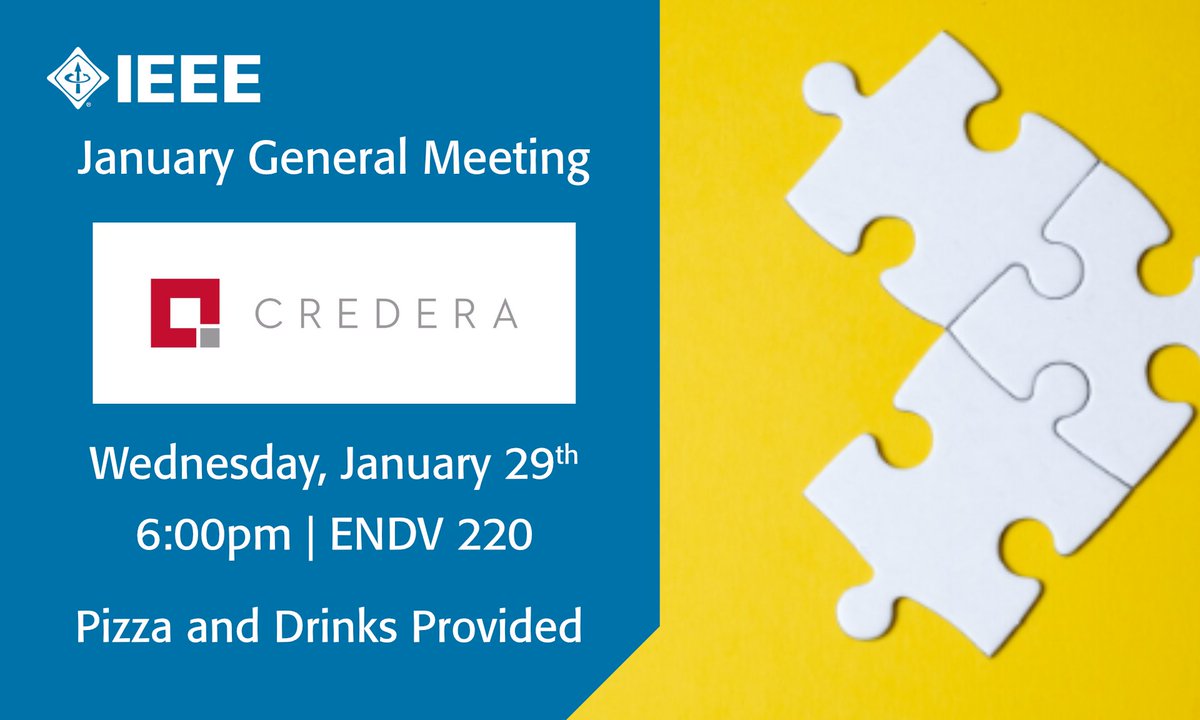 osuieee's tweet photo. Today is our first meeting of the spring semester! Join us &amp; @credera for pizza, drinks, and a technical talk!

See you at 6.00pm in ENDEAVO 220! https://t.co/XEOXa9I7ap
