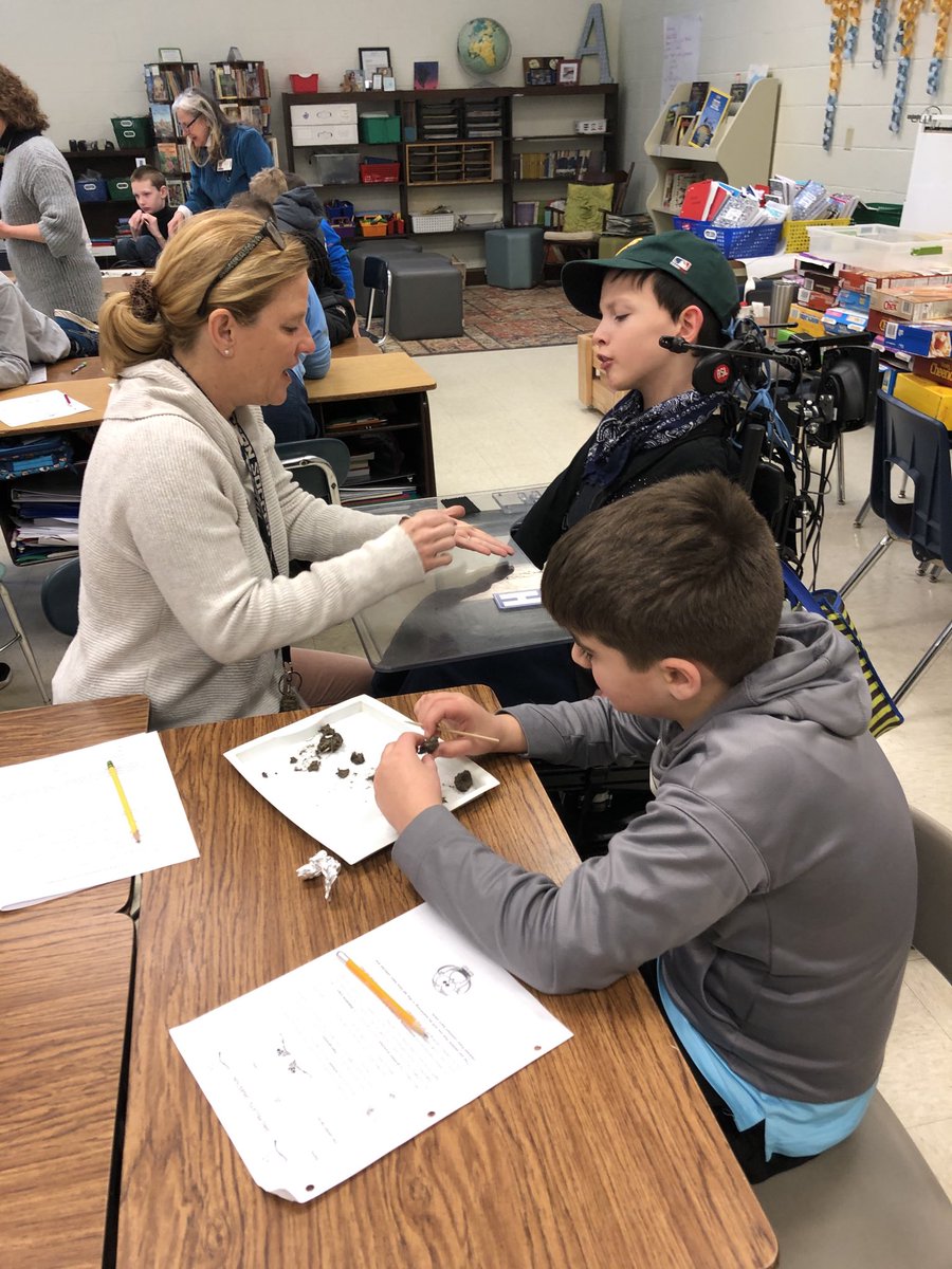 KEiskamp's tweet photo. Dissecting owl pellets today in science! https://t.co/nmGfBYiPAD