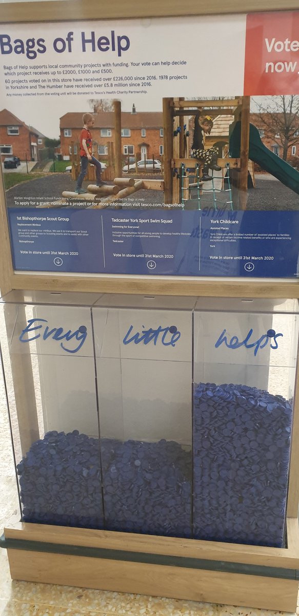 Don't forget to drop your token in our collection box in Tesco! You have until 31st March to vote for York Childcare! #yorkchildcarenurseries #everylittlehelps #charity #assistedplaces #charity