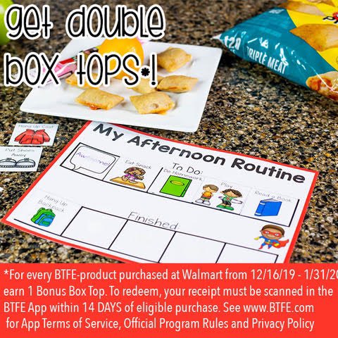 #ad Perfect for BTS! Stock up and Earn Double Box Tops*, exclusively at <a href="/Walmart/">Walmart</a> from 12/16/19 - 1/31/20. <a href="/BTFE/">BTFE</a> #BTFE #DoubleBoxTopsWMT #lifeovercs