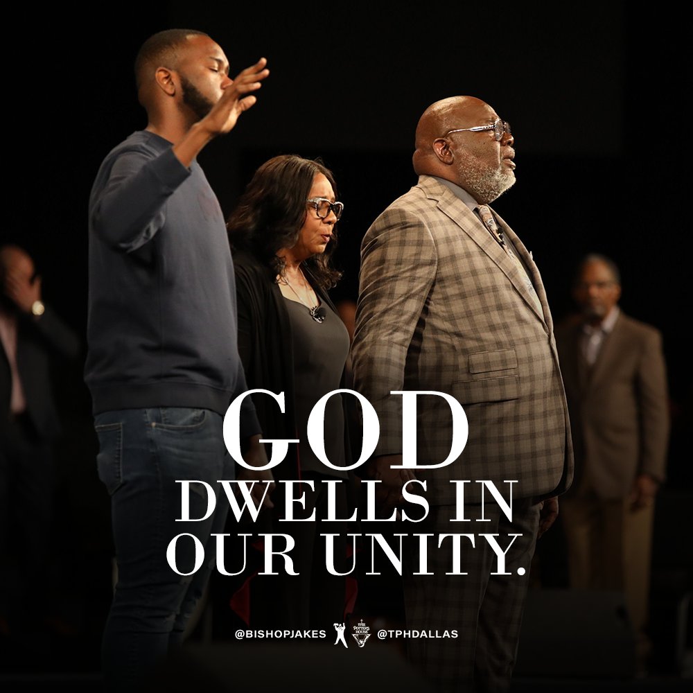BishopJakes's tweet photo. If God is omnipresent, is there any relationship or circumstance void of His awareness?
Even in times of frustration, we must unite; for it is pleasing for God's people to live in unity (Psalm 133:1).
Watch #ModelHomes2 with @FirstLadyJakes: https://t.co/6TB6JThmtn https://t.co/rMjenzYudj
