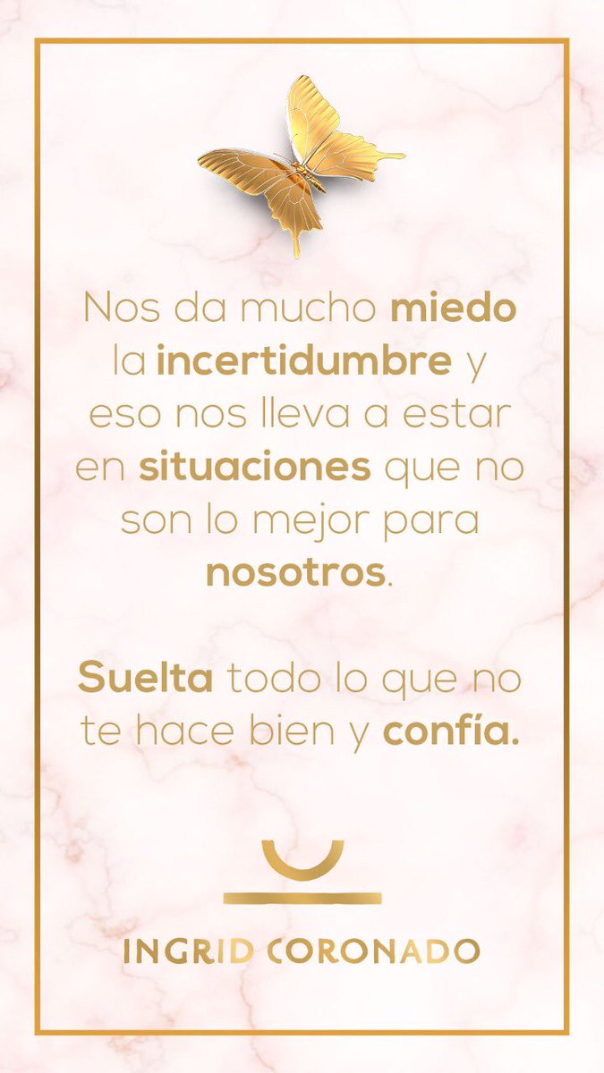 ingridcoronado's tweet image. Buen día! 

#invertidumbre #miedo #suelta #confia