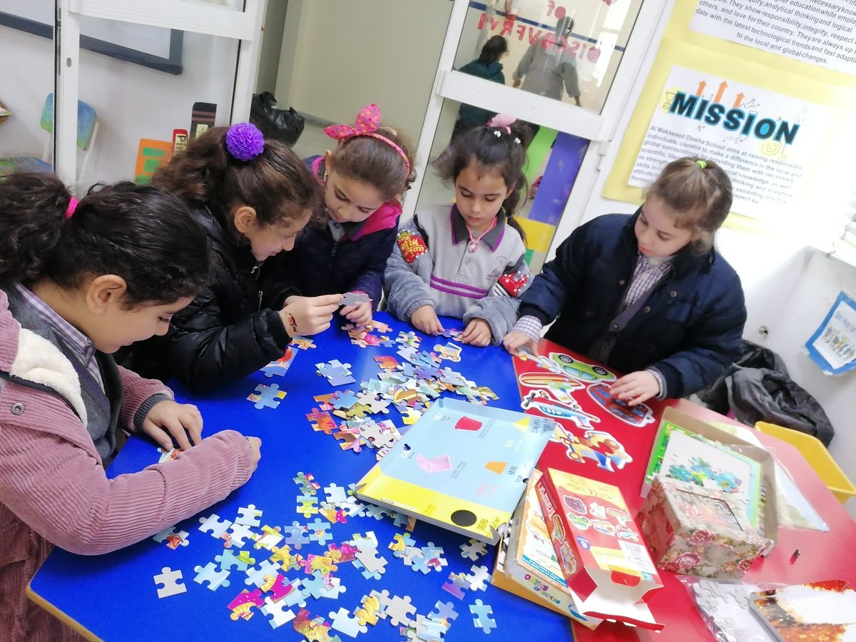 ReinaZaybak's tweet photo. Grade two learners celebrate ''The National Puzzle Day" on their own. #puzzleday #29January #Grade2learners #together
@DawhaHighSchool @MonaJalaleddine https://t.co/6hDYjTqxTq