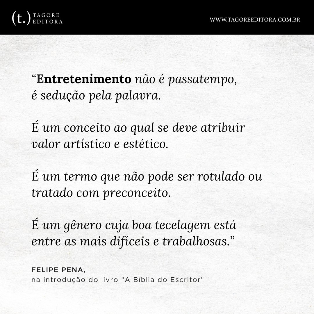 EditoraTagore's tweet photo. A literatura de entretenimento é a que cumpre a necessidade do leitor de se divertir, desanuviar a mente e ser transportado para outra realidade!
E acredite, para fazer isso é necessário muito mais que por as ideias no papel!
#bibliadoescritor #editoradebrasilia https://t.co/btc113fBwB