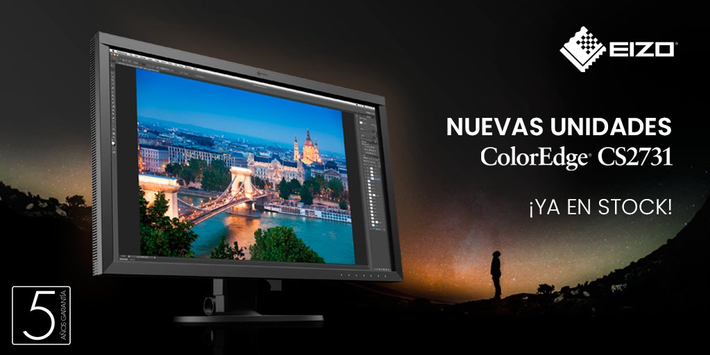 EIZO_ES's tweet photo. ¡Nuevas unidades en STOCK del monitor CS2731 ColorEdge!🖥️✅
Agiliza tu espacio de trabajo creativo y nutre tu imaginación sin límites.
⮞ Gestión de color simple y precisa
🔹 https://t.co/kn21e0foiF
🔽🔽🔽🔽
#Eizo #Eizoes #EizoMonitor #Coloredge #CS2731 #Monitor https://t.co/xIzSB4vj0u
