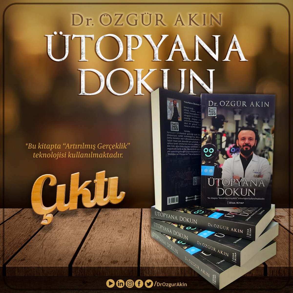 Sınırların Ötesinde Bir Serüvene Tanık Olun.
Dr. Özgür AKIN’ın uzun süredir beklenen kitabı “Ütopyana Dokun” çıktı!
Satın almak için: akinsoftstore.com
kitapyurdu.com
#ütopyanadokun #kitap #book #kitapyurdu #ütopya #teknoloji  #newbook #akinrobotics #akinsoft