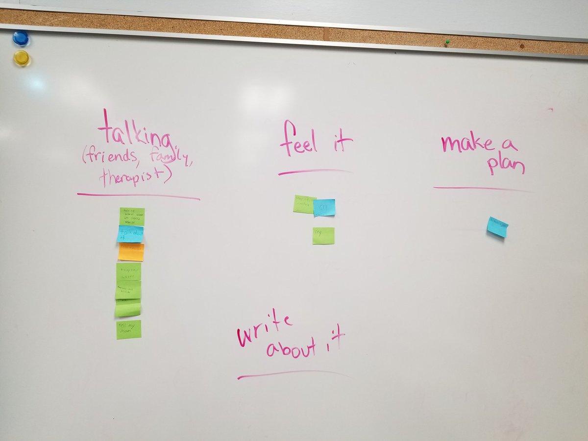 One year ago, I was so overwhelmed that I took a leave from work. Despite the guilt and embarrassment I felt, I needed to do it. 1 year later, I am talking with my students about strategies to handle big emotions.  I will never regret admitting that I needed help. #BellLetsTalk