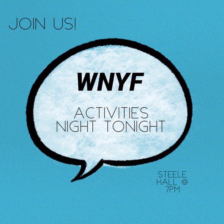 Ever thought about joining the TV station? Are you interested I learning about our campus’ TV shows or want to get the chance to gain an e-board position? Come to our table at Activities Night! TONIGHT @ 7 in Steele Hall. We can’t wait to see you!