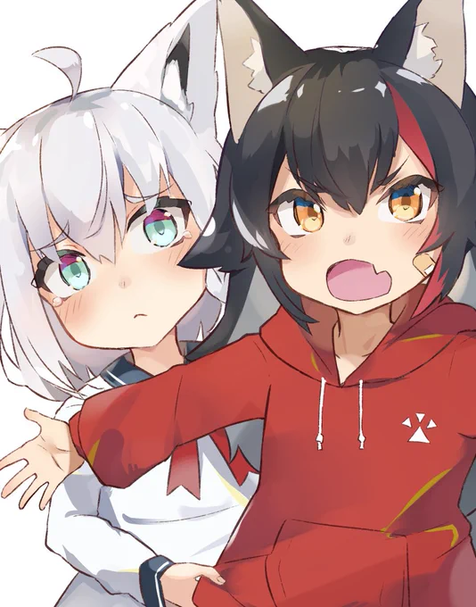いまでこそ穏やかなミオちゃんも小さい頃はやんちゃウルフでフブキちゃんが「ねこー」「ニャーって言えー」っていじめられてる時にさっそうと登場していじめっ子ボコボコにしてたと思うとミオフブてぇてぇなって
#みおーん絵 #絵フブキ 