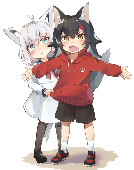 いまでこそ穏やかなミオちゃんも小さい頃はやんちゃウルフでフブキちゃんが「ねこー」「ニャーって言えー」っていじめられてる時にさっそうと登場していじめっ子ボコボコにしてたと思うとミオフブてぇてぇなって
#みおーん絵 #絵フブキ 