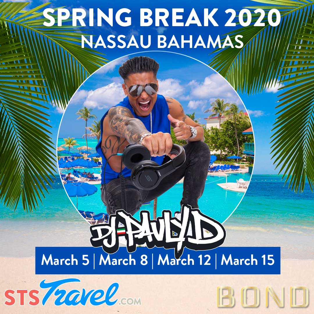 STStravel (@ststravel) on Twitter photo We are just WEEKS away from Spring Break in Nassau and we can not WAIT FOR <a href="/DJPaulyD/">DJ Pauly D</a> to PERFORM 4 TIMES!
If you haven't gotten your Spring Break trip booked do so now, weeks are selling out!
.
.
.
#SpringBreak #Springbreak2020 #Bahamas #SB2020 #allinclusive #breezes #nassau We are just WEEKS away from Spring Break in Nassau and we can not WAIT FOR <a href="/DJPaulyD/">DJ Pauly D</a> to PERFORM 4 TIMES!
If you haven't gotten your Spring Break trip booked do so now, weeks are selling out!
.
.
.
#SpringBreak #Springbreak2020 #Bahamas #SB2020 #allinclusive #breezes #nassau