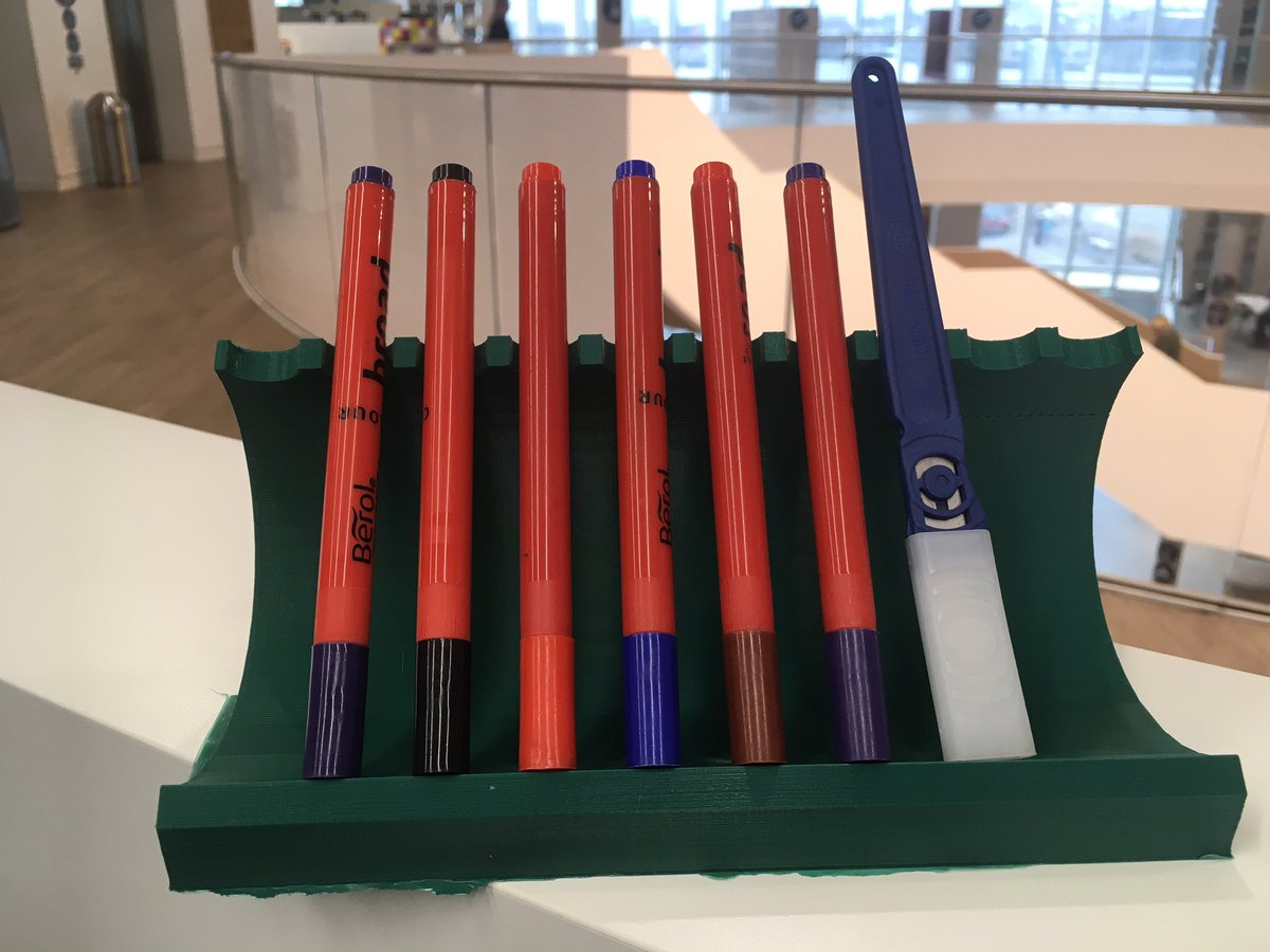 FabLab_TheWord's tweet photo. One of our newly qualified Fablab users has been making a few things.   Pen and Pencil Holder and a mould to help make bath bombs that they make for charity.  #3Dprinting #fablab https://t.co/C6SmrsTWmO