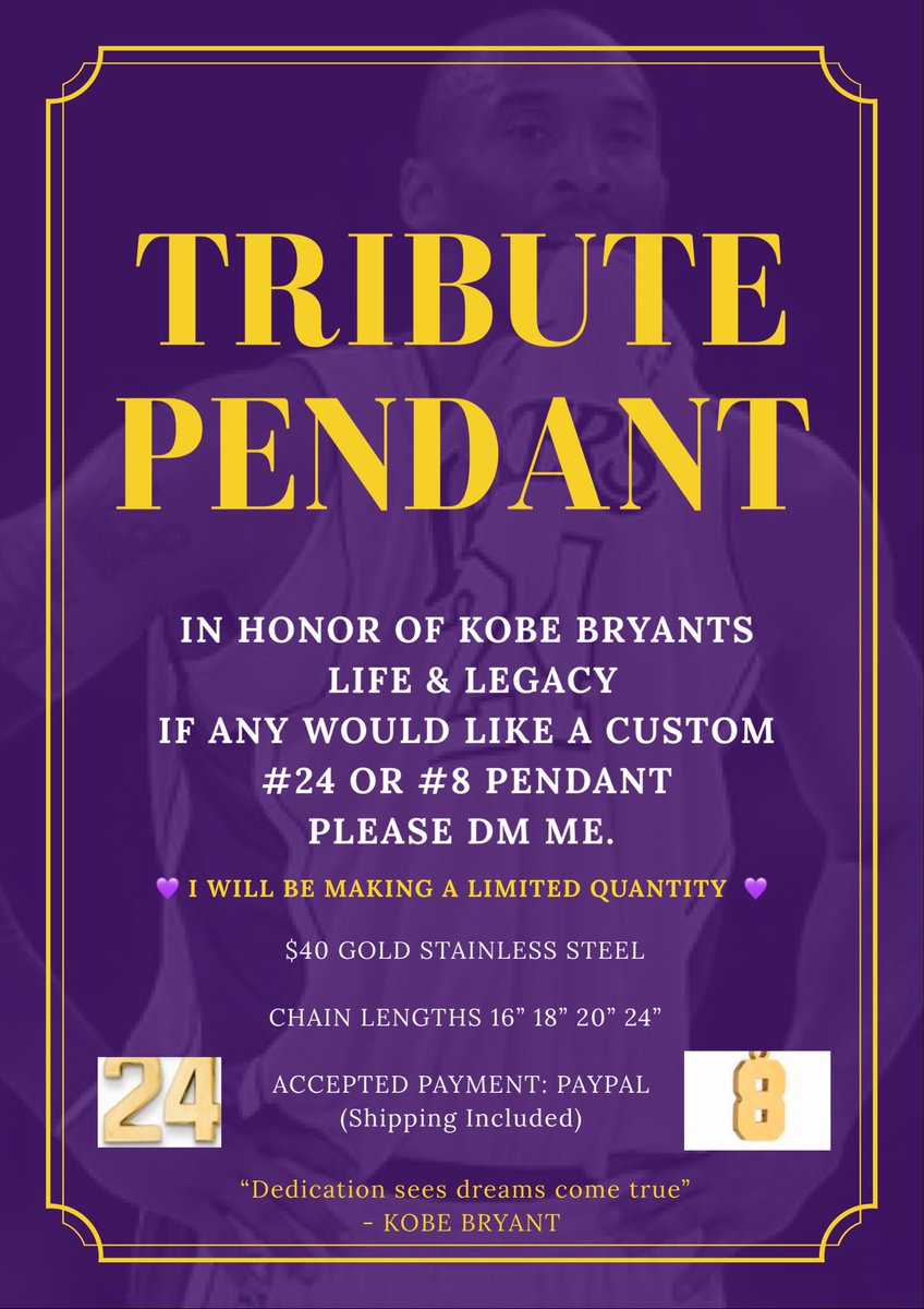 dejanicolelee's tweet photo. #LongLiveKobe 💜💛 https://t.co/xjnr2mDd94