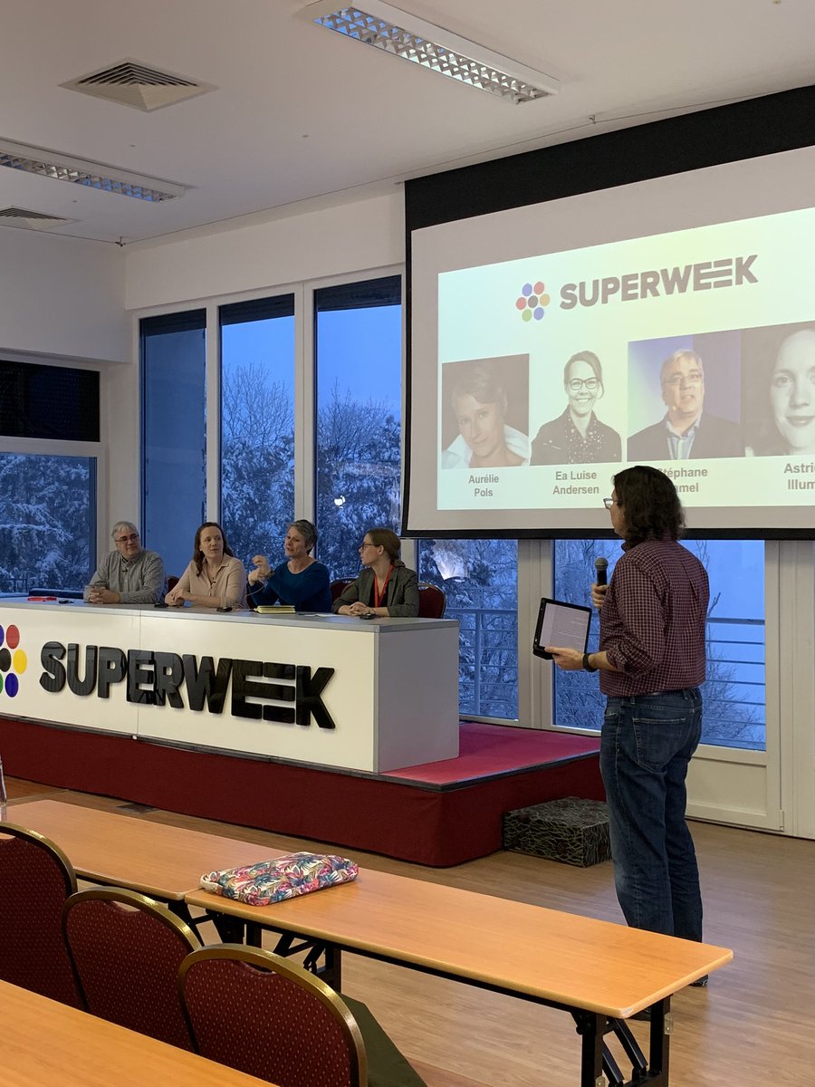 AnalyticsHour's tweet photo. Fantastic #womeninanalytics representation on today's panel @supervveek (which we need more of) but we want to improve on cultural diversity too #daphlive #spwk #superweek @AureliePols @SHamel67 @Astridillum @tgwilson https://t.co/oqY07lGem4