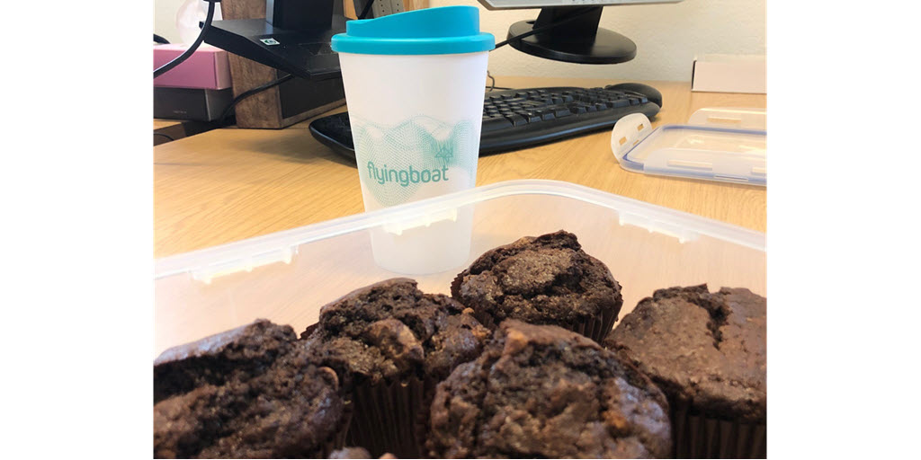 byFusionAcusoft's tweet photo. Delicious chocolate muffins baked by Kim for a cake sale - raising funds for Everest Challenge https://t.co/94AiMO0dyH @GuernseyMind - Celebrating smashing the 115 laps of Val Des Terres target : 137 Laps &amp; rising  
Donate: https://t.co/tkdxR952B6  
#guernsey #summit4u https://t.co/Os7Le4Skhs