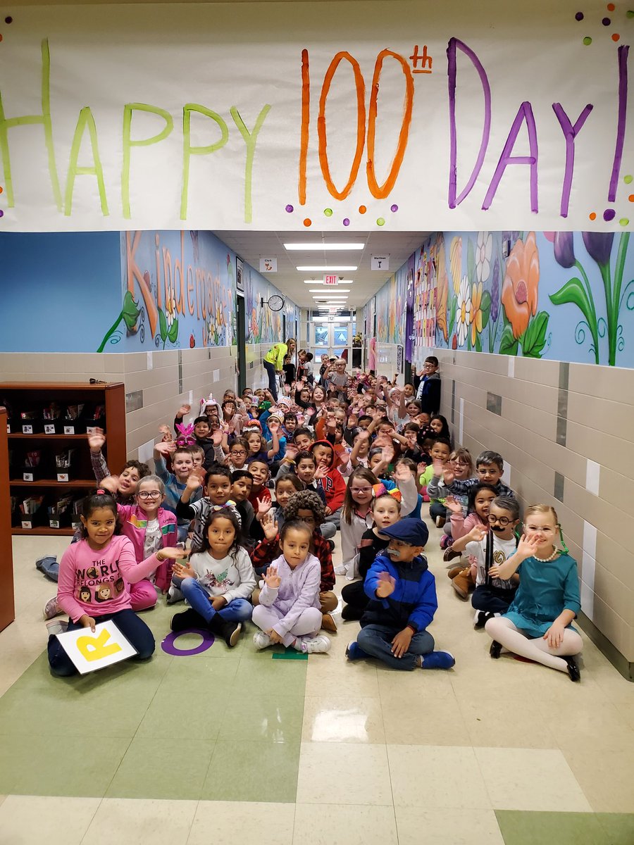 100th day of school in kindergarten at Caprock.
