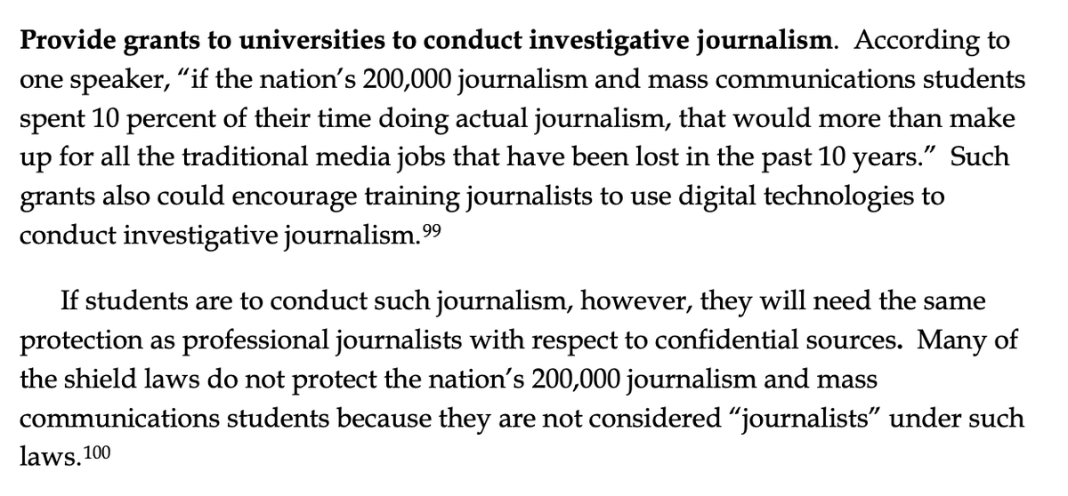 11/ Funding for universities to invest in journalism activities (sounds like ideas from  @emilybell):